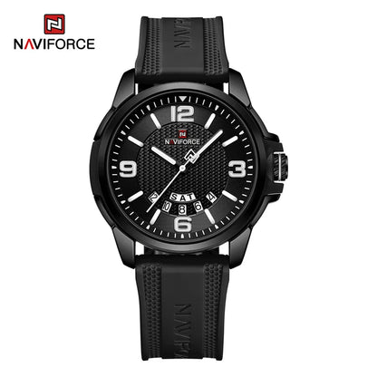 Original Brand NAVIFORCE 2024 New Quartz Watch for Men Waterproof Silicone Strap Business Male Classic Wrist watches Date Clock-EXPROTAS