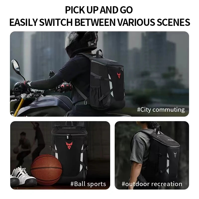 Waterproof Motorcycle Helmet Backpack Reflective Laptop Travel Bag