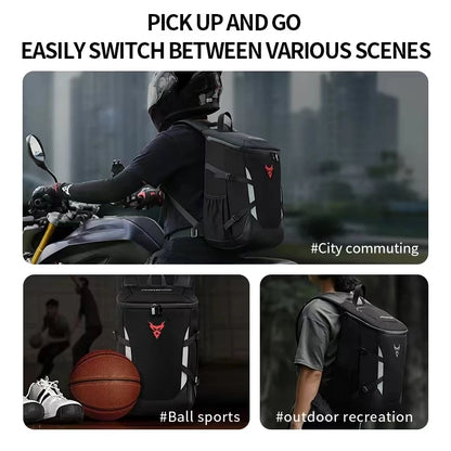Waterproof Motorcycle Helmet Backpack Reflective Laptop Travel Bag