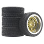 4PCS 65mm RC Road Wheel Tyres Rims for HSP HPI 1/10 Racing Car