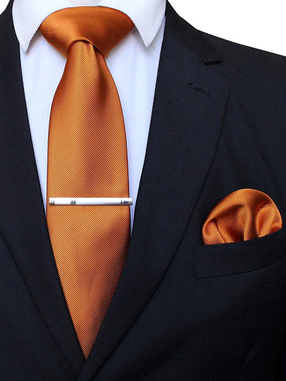 Suits Necktie Clip 8cm Mens Slim Solid Classic Wedding Party Ties