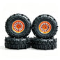 4PCS Beadlock Wheel Tyres for RC Crawler 1/18 TRX4M SCX24 FCX24