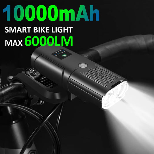 NEWBOLER Bicycle Front Headlight 6000 Lumen 10000mAh USB Rechargeable MTB Road - EXPROTAS