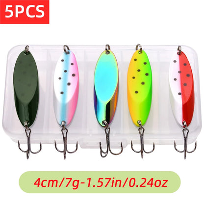 Box Treble Hooks 5PCS Gold Fishing Tackle Set with Sequins