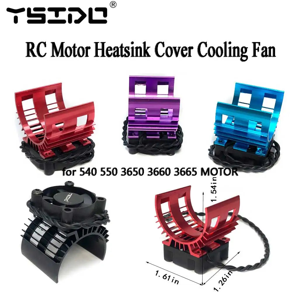 Motor Heatsink Cover RC Car Cooling Fan 540 550 Parts for Wltoys 124017