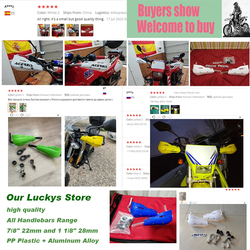 Dirt Bike Handguards 22/28mm Yamaha KTM KLX KXF YZF WRF Handlebar Guards