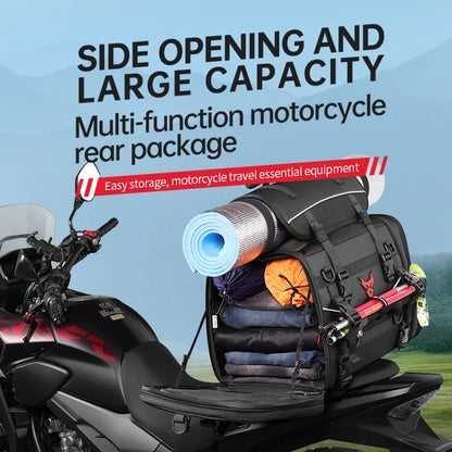 Motocentric Waterproof Motorcycle Helmet Bag Multifunction Motorcycle Rear Seat Bag High Capacity Motorcycle Bag Rider Backpack-EXPROTAS