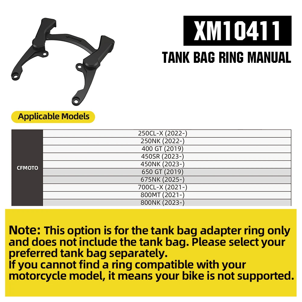 Rhinowalk 6.5L Magnetic Motorcycle Tank Bag Quick Release Rain Cover Universal