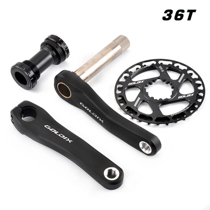 GOLDIX Kids Bicycle Crankset MTB Youth Crank 110–160mm with 28–38T Chainring - EXPROTAS