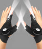 LED Half Finger Gloves | Waterproof Outdoor Cycling Flashlight Gloves for Men
