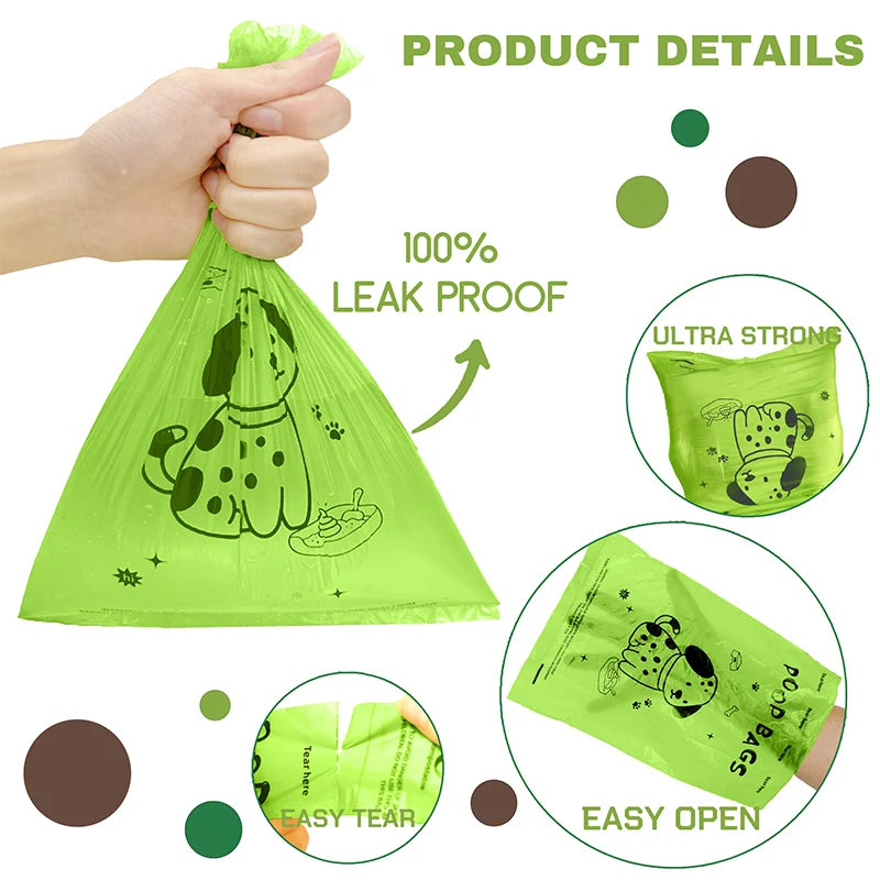 Biodegradable Dog Poop Bags Lavender Scented Extra Thick with Dispenser