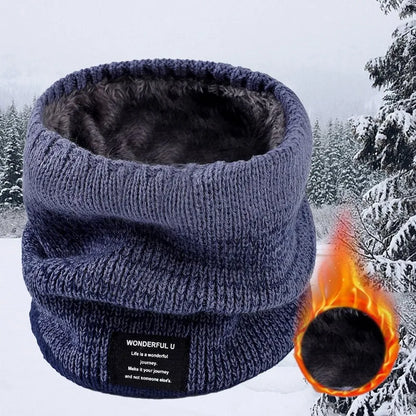 Winter Knitted Scarf Women Neck Warm Cashmere Snood Soft Wool Wrap