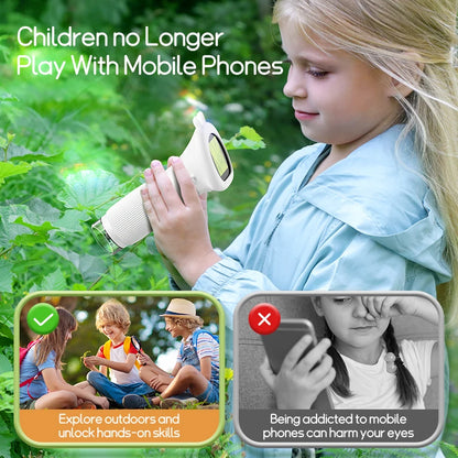 1000X Handheld Digital Microscope for Kids with 2 Inch Screen & LED Lights