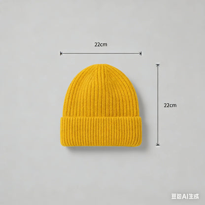 Winter Wool Knitted Beanie Hat Men Women Warm Cap Unisex Skull Cap