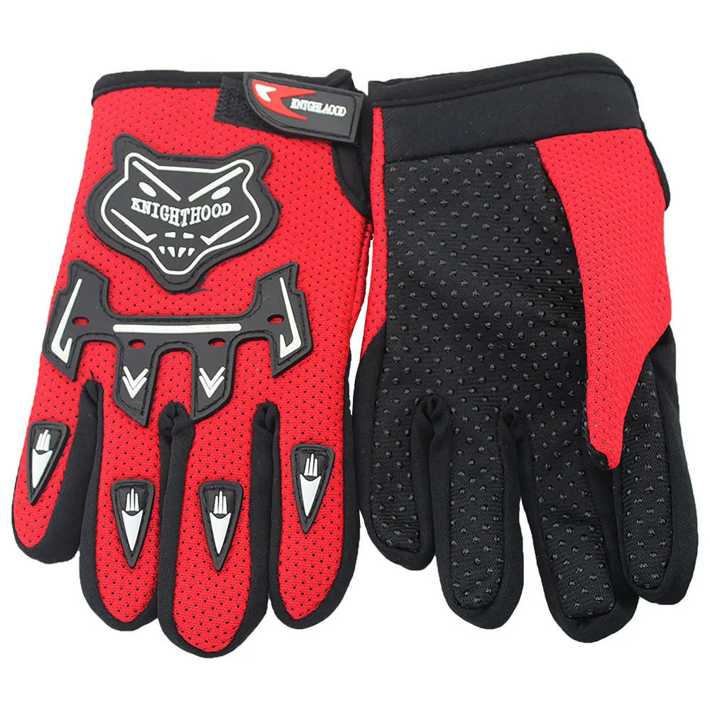 Kids Finger Motorcycle Gloves Leather Full Finger Child Racing Protective