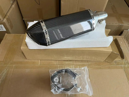 CHmotor Carbon Fiber Motorcycle Exhaust Muffler Pipe 250cc 350cc 600cc Escape Moto Tube For Nmax Tmax530 Msx125 GSR600-EXPROTAS
