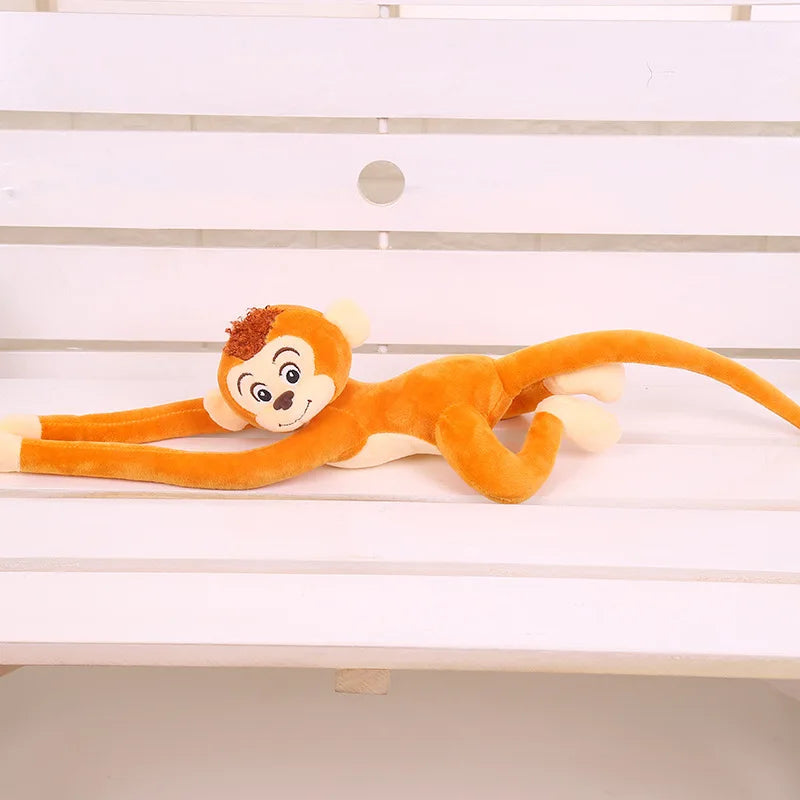 Color Long Arm Plush Monkey Doll Hanging Decorative Toy for Kids
