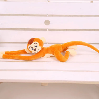 Color Long Arm Plush Monkey Doll Hanging Decorative Toy for Kids