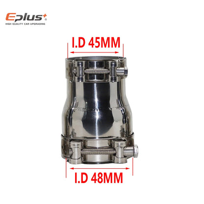 Stainless Steel Reducer Adapter | 39mm–54mm Exhaust Muffler for Car/Motorcycle