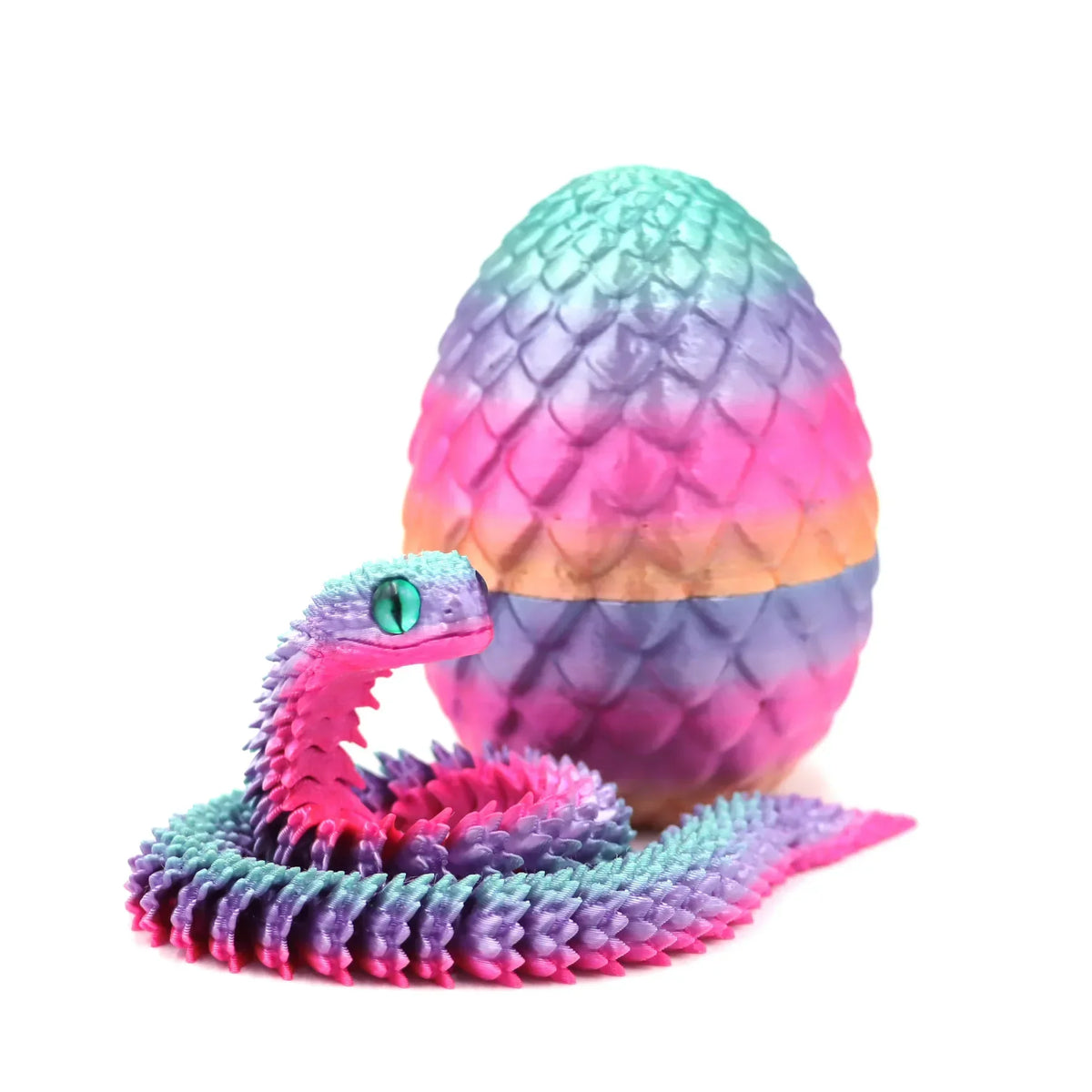 3D Printed Snake Egg Figure Toy Anime Creative Stress Relief Ornament