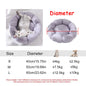 40-90cm Cat Bed Plush Round Soft Warm Cushion for Dog Pet Winter Sleeping
