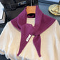 Korean Triangle Scarf Women Wool Knitted Triangular Headscarf Warm Shawl