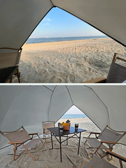 Lightweight 2-4 Person Camping Tent Waterproof Sun Shelter for Beach Fishing