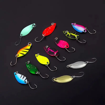 12pcs Fishing Lure Metal Spinner Bait Tackle for Bass Trout Accessories