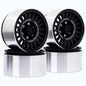 4pcs 2.2 Beadlock Wheels & Rubber Tires Set for 1/10 RC Crawler TRX4 SCX10 D90