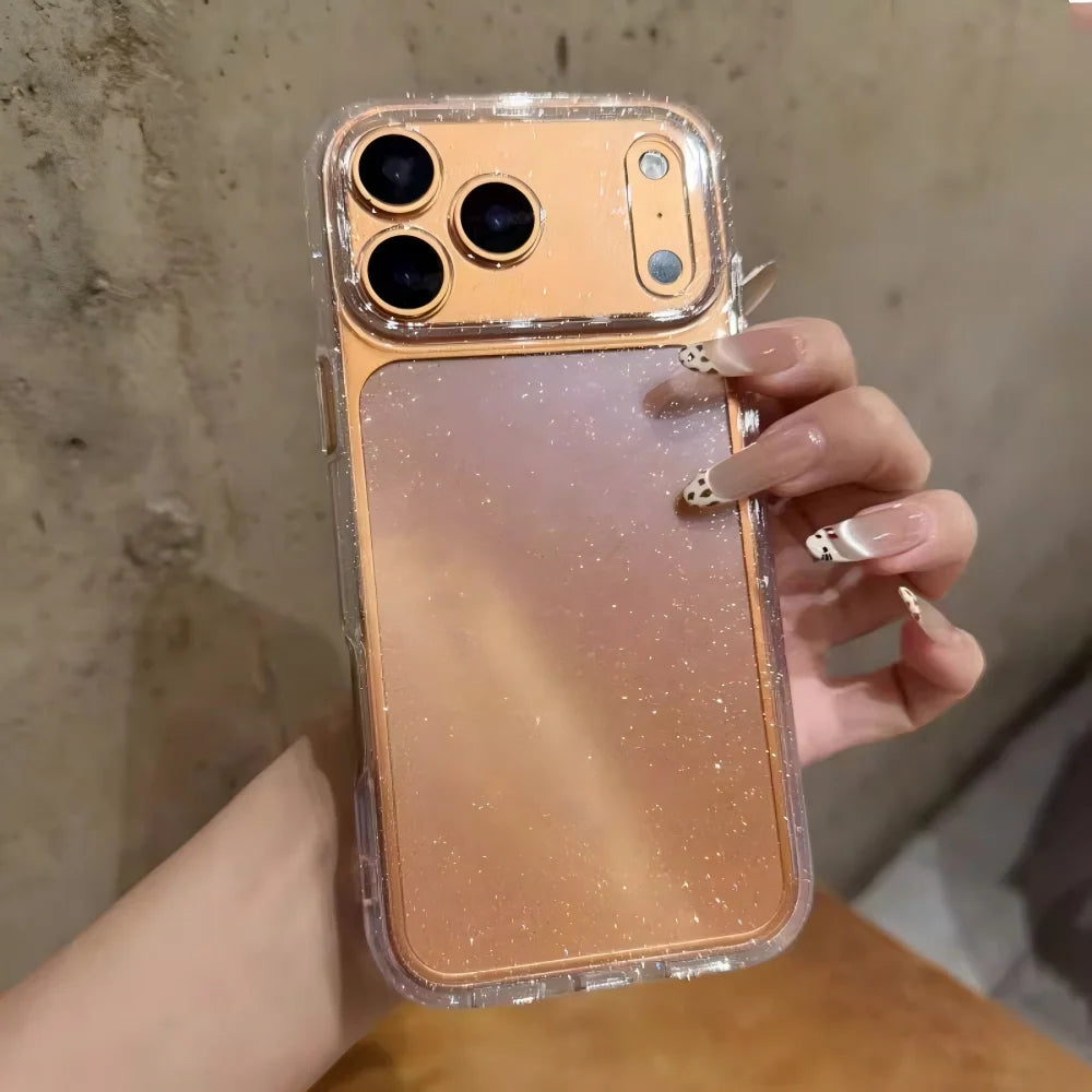 Ultra Thin Glitter Clear Case for iPhone 13-17 Air Pro Max Plus TPU Cover