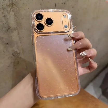 Ultra Thin Glitter Clear Case for iPhone 13-17 Air Pro Max Plus TPU Cover