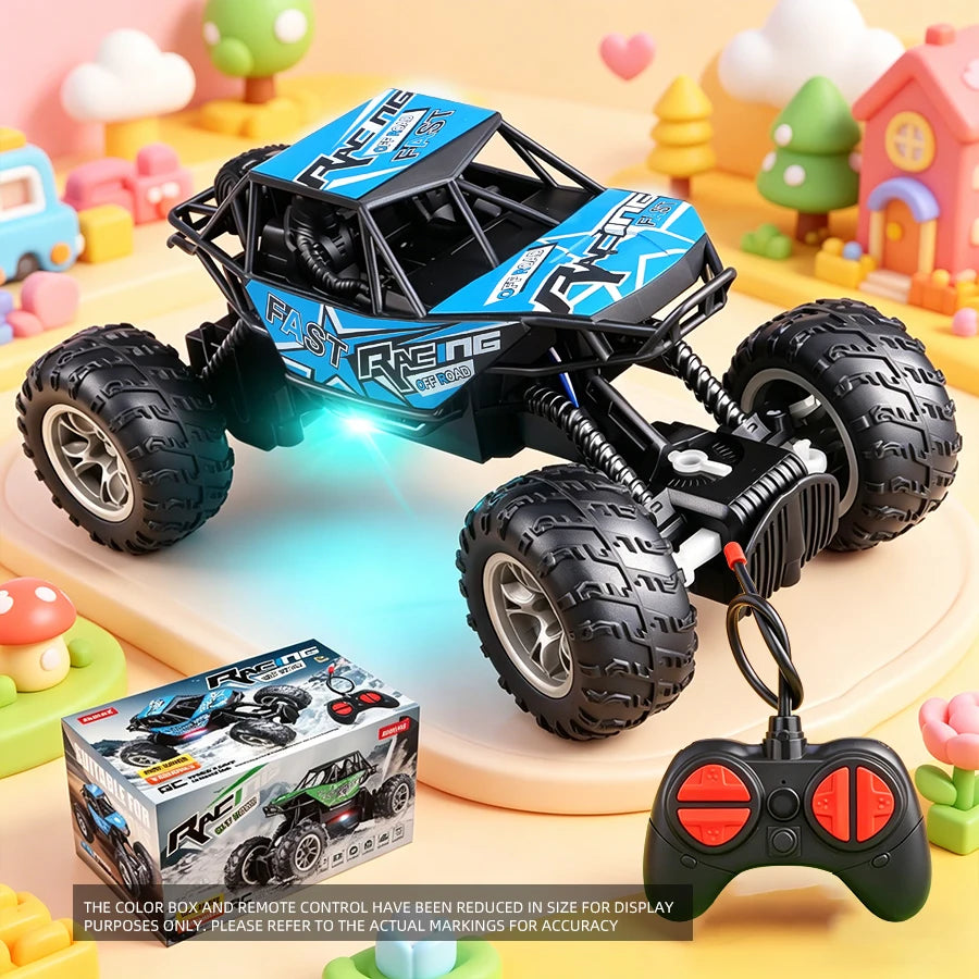 Anti-slip Rubber Tire Remote Control Car with Lights Outdoor Off-Road Toy