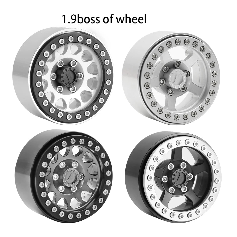 1/10 RC Crawler Metal Wheel Center Dust Caps 6-Hole for 1.9" & 2.2" Wheels - EXPROTAS