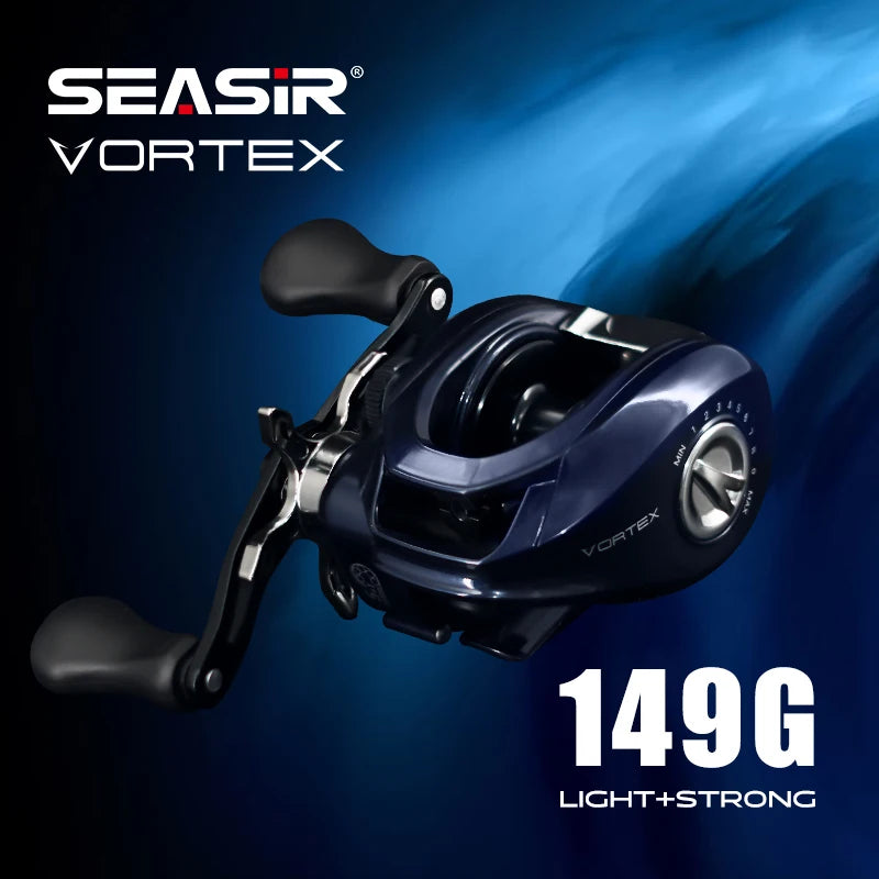 Baitcasting Reel 149g 7.0:1 Seasir Vortex 5+1BB 8kg Drag Fresh Saltwater