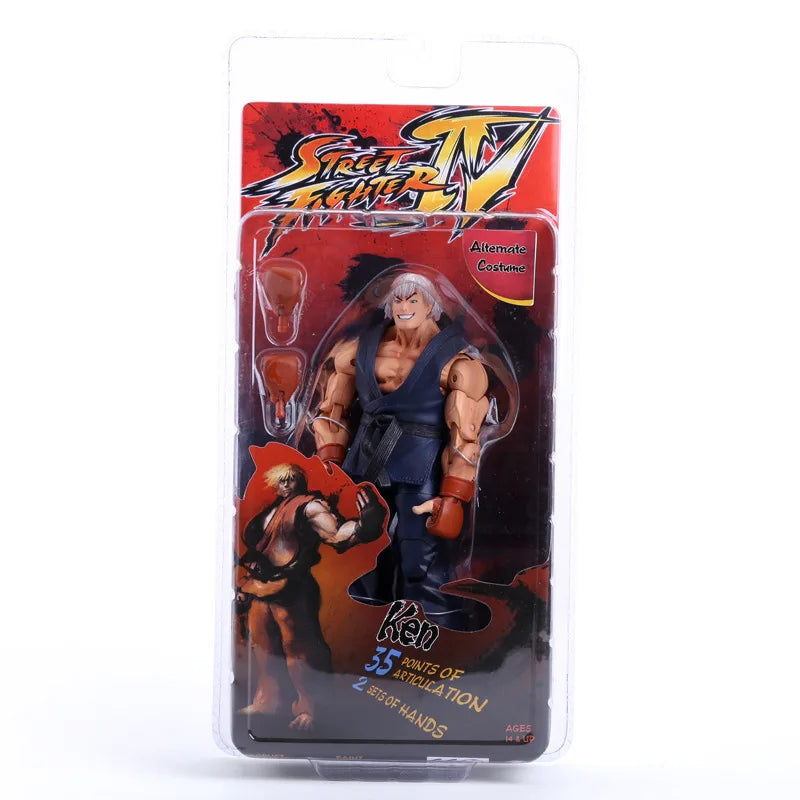 Street Fighter Chun Li Ryu Ken Guile Akuma PVC Articulated Action Figure Toy