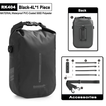 Rhinowalk Waterproof Bike Front Fork Bag Quick Release 4-6L Shoulder Storage Bag