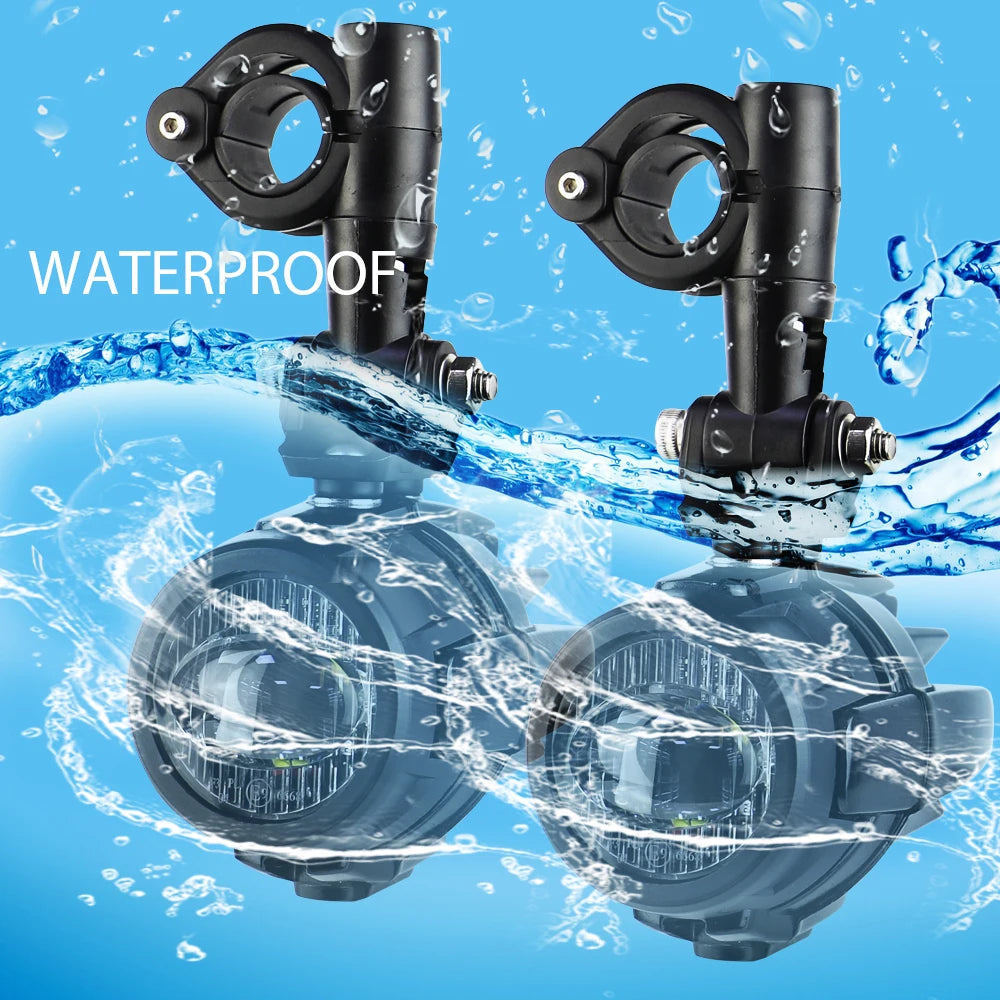 Auxiliary Lights LED Spot Driving Fog Lights for R1200GS F800GS K1600 Universal Motorcycle 40W 6000K Fog Lamps-EXPROTAS