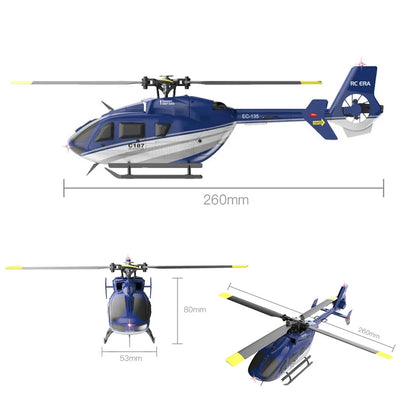 RC ERA C187 EC135 4CH RC Helicopter Gyro Stabilized Altitude Hold 2.4G Model