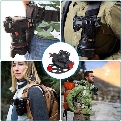Camera Waist Belt Clip Quick Release Buckle Backpack Shoulder Strap Mount Holder
