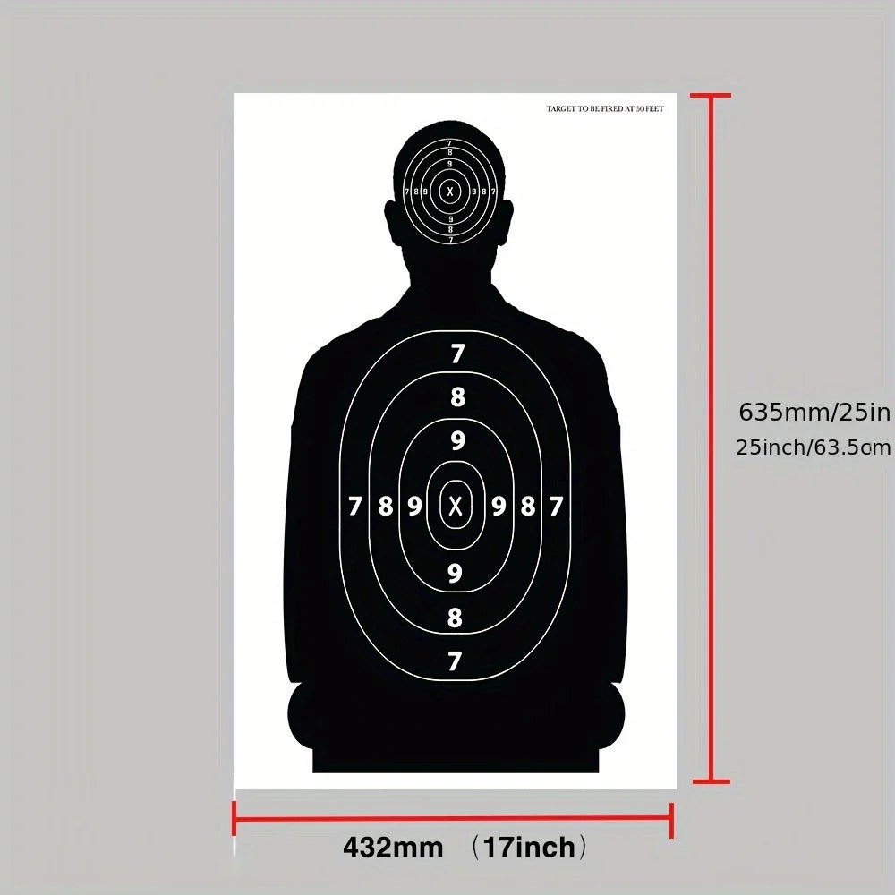 10/20/30pcs Human Body Shape Target Papers for Archery Shooting Hunting Slings Darts Catapult - Outdoor Sports Practice
