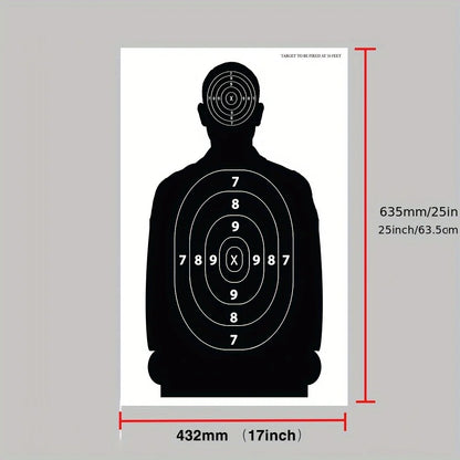 10/20/30pcs Human Body Shape Target Papers for Archery Shooting Hunting Slings Darts Catapult - Outdoor Sports Practice