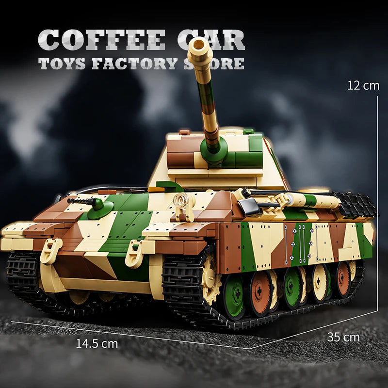 Germany Military Medium Tank IV MOC Bricks WW2 G-Type Panzer Building Blocks Model Gift