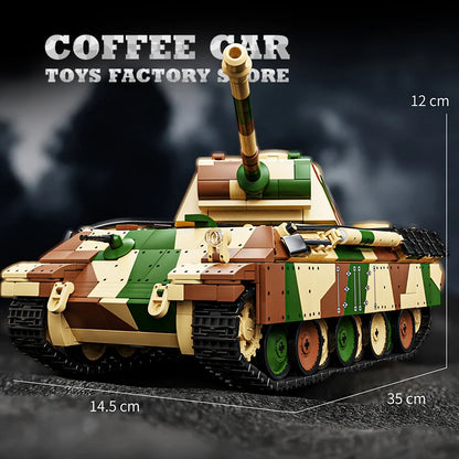 Germany Military Medium Tank IV MOC Bricks WW2 G-Type Panzer Building Blocks Model Gift