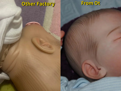 19 Inch Lou Lou Levi Reborn Baby Doll Kit Painted Hair Unfinished DIY Bebe