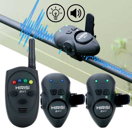 Hirisi Portable Case Fishing Bite Alarm Set Wireless Carp Indicator