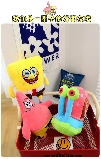 35cm SpongeBob Patrick Star Plush Stuffed Animals Bag for Kids Toys