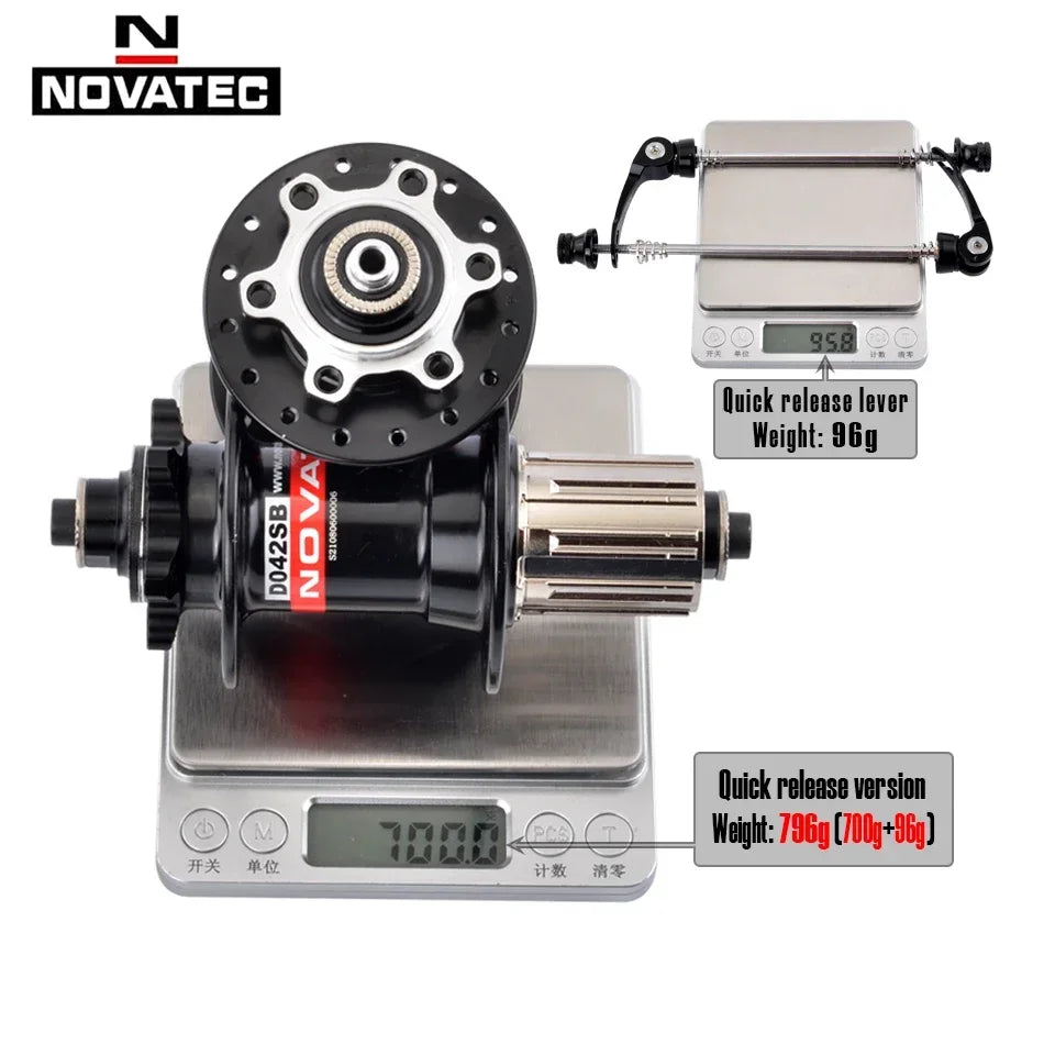NOVATEC D041SB D042SB MTB Hub 28/32/36H 6-Bolt HG for 8-12 Speed