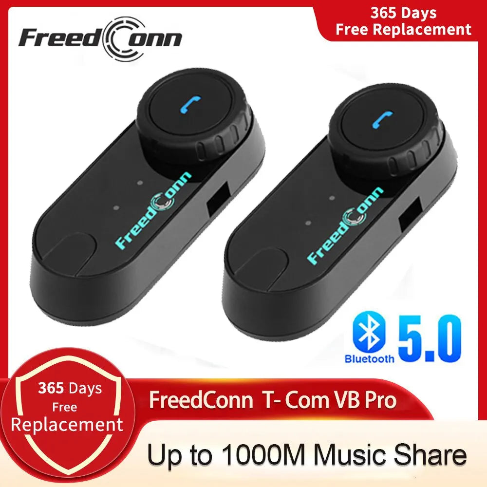 Freedconn T Com VB Motorcycle Helmet Headset Bluetooth Stereo Intercom Call Wireless Communication Interphone FM Music Sharing-EXPROTAS