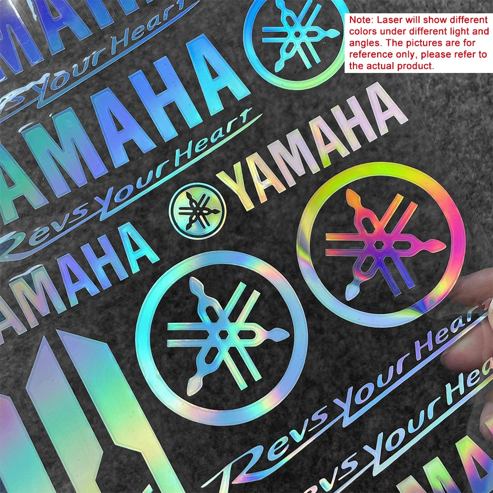 For Yamaha Motorcycle Bike Reflective Letter Stickers Racing Decals