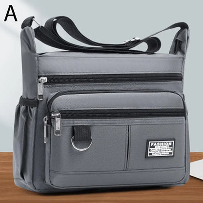 Men's Crossbody Bag Travel Sling Shoulder Handbag Multi-Pockets Storage